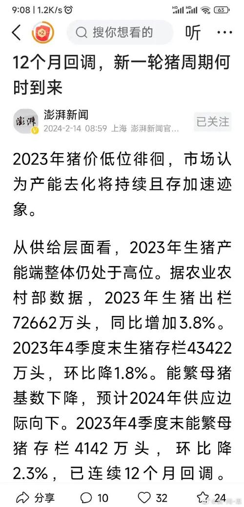 国家统计局揭示，生猪价格拐点已至。  第1张